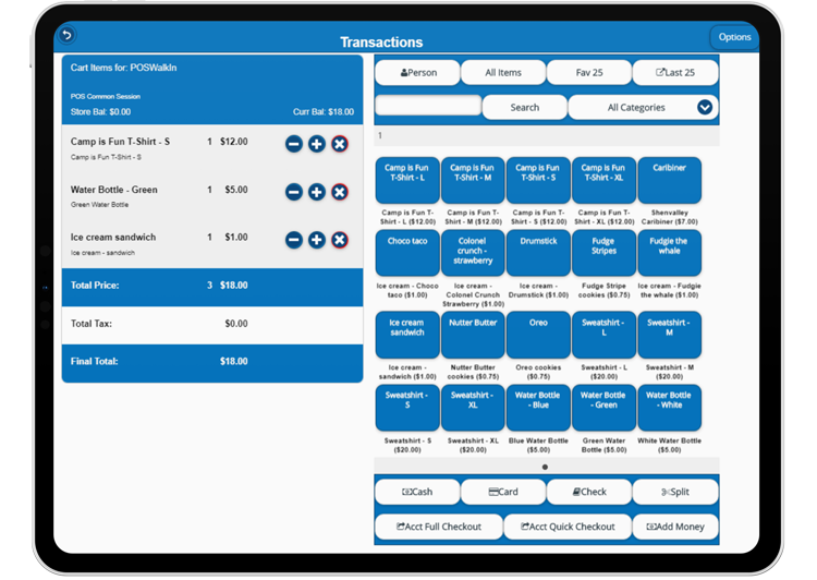 Summer Camp Point Of Sale Software