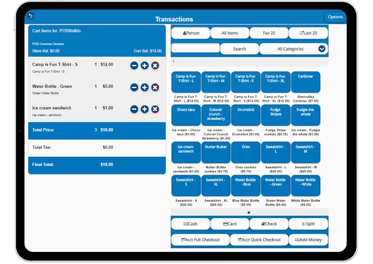 Summer Camp Point Of Sale Software