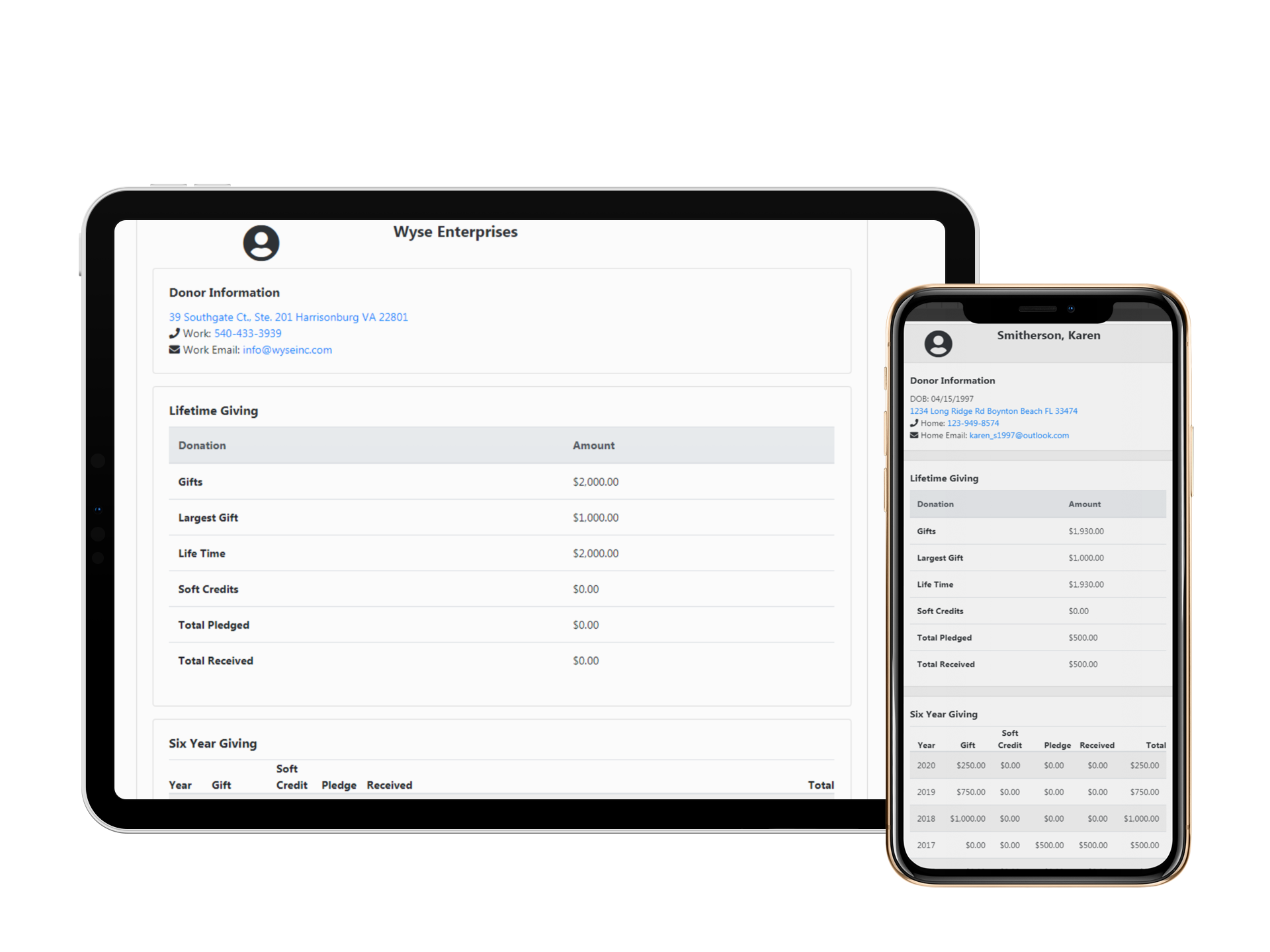 camper transportation check-in screens