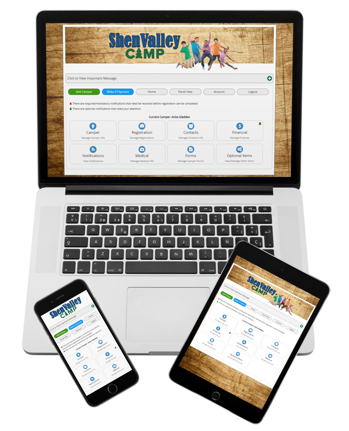 Summer Camp Online Registration Dashboard